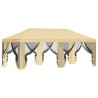 Housse de tonnelle avec murs latéraux Crème 600,5 x 300,5 cm 646616646616