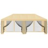 Housse de tonnelle avec murs latéraux Crème 600,5 x 300,5 cm 646616646616