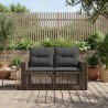 Canapé de jardin 2-Nombre de places Gris polyrotin 646622646622