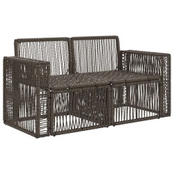Canapé de jardin 2-Nombre de places Gris polyrotin 646622646622