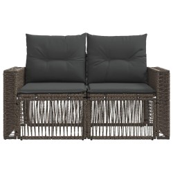 Canapé de jardin 2-Nombre de places Gris polyrotin 646622646622