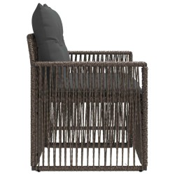 Canapé de jardin 2-Nombre de places Gris polyrotin 646622646622
