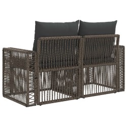 Canapé de jardin 2-Nombre de places Gris polyrotin 646622646622