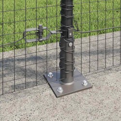 Clôture en fil soudé avec base en béton 100 x 0,8 m Gris Maille 646625646625