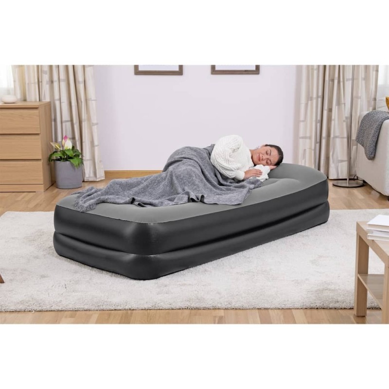 Bestway Lit gonflable floqué avec pompe à air intégrée 191x97x46 cm 646634646634