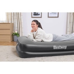 Bestway Lit gonflable floqué avec pompe à air intégrée 191x97x46 cm 646634646634