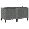 Jardinière avec Roues Gris clair 80 x 40 x 48 cm PP 646635646635