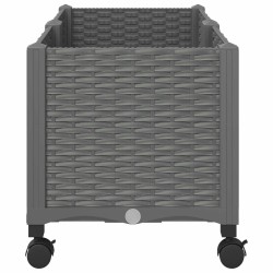Jardinière avec Roues Gris clair 80 x 40 x 48 cm PP 646635646635