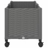 Jardinière avec Roues Gris clair 80 x 40 x 48 cm PP 646635646635