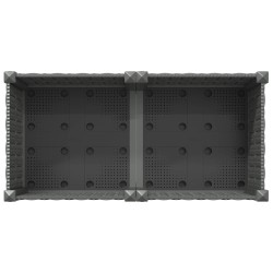 Jardinière avec Roues Gris clair 80 x 40 x 48 cm PP 646635646635