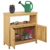 Table console de jardin Acacia clair 80 x 35 x 75 cm 646636646636