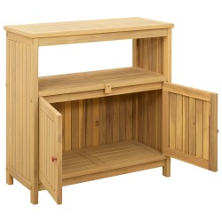 Table console de jardin Acacia clair 80 x 35 x 75 cm 646636646636