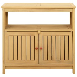 Table console de jardin Acacia clair 80 x 35 x 75 cm 646636646636