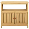 Table console de jardin Acacia clair 80 x 35 x 75 cm 646636646636
