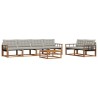 Ensemble de canapés d'extérieur 7 pcs Gris Naturel et Clair 646639646639