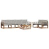 Ensemble de canapés d'extérieur 7 pcs Gris Naturel et Clair 646639646639