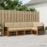 Ensemble de canapés d'extérieur 5 pcs Naturel et Beige 646645646645