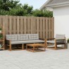 Ensemble de canapés d'extérieur 6 pcs Naturel et gris clair 646652646652