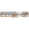 Ensemble de canapés d'extérieur 7 pcs Gris Naturel et Clair 646654646654