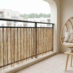 Clôture de jardin Carbonisé 300 x 100 cm Roseau 646655646655