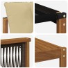 Ensemble de canapés d'extérieur 6 pcs Naturel et Beige 646656646656