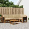 Ensemble de canapés d'extérieur 6 pcs Naturel et Beige 646658646658
