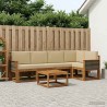 Ensemble de canapés d'extérieur 6 pcs Naturel et Beige 646659646659