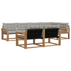 Ensemble de canapés d'extérieur 7 pcs Gris Naturel et Clair 646660646660