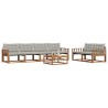 Ensemble de canapés d'extérieur 7 pcs Gris Naturel et Clair 646661646661