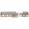 Ensemble de canapés d'extérieur 7 pcs Gris Naturel et Clair 646662646662