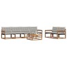 Ensemble de canapés d'extérieur 7 pcs Gris Naturel et Clair 646662646662
