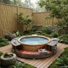 Cadre de bain à remous résine tressée 646664646664