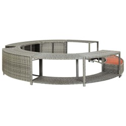 Cadre de bain à remous résine tressée 646664646664