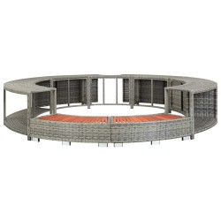 Cadre de bain à remous résine tressée 646664646664
