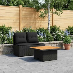 2 Pièce Canapé du milieu de jardin avec table relevable 646671646671