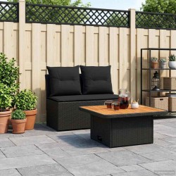 2 Pièce Canapé du milieu de jardin avec table relevable 646671646671