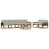 Ensemble de canapés d'extérieur 7 pcs Naturel et gris clair 646672646672