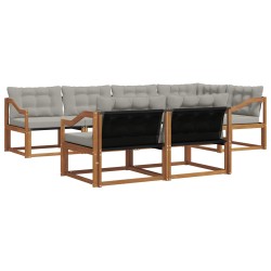 Ensemble de canapés d'extérieur 7 pcs Gris Naturel et Clair 646684646684