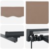 Cadre de store manuel avec LEDs Taupe 3,5 x 2,5 m 646687646687
