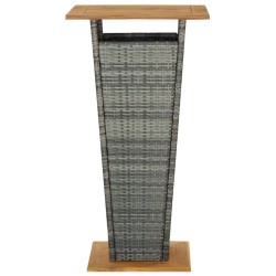 Ensemble de bar de jardin 5 pcs et coussins Résine tressée Gris 646688646688
