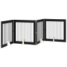Porte de chien pliable avec supports 4 pcs Chêne noir 401 cm 646691646691