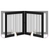 Porte de chien pliable avec supports 4 pcs Chêne noir 401 cm 646691646691