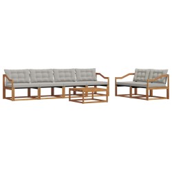 Ensemble de canapés d'extérieur 7 pcs Gris Naturel et Clair 646696646696