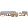 Ensemble de canapés d'extérieur 7 pcs Gris Naturel et Clair 646696646696