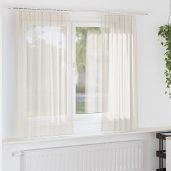 Rideaux en voile à œillets 2 pcs couleur crème 646697646697