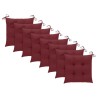 Chaises pliables d'extérieur lot de 8 et coussins Bois d'acacia 646702646702