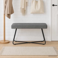 banc Uni Gris foncé 80 x 40 x 45 cm Velours 646703646703