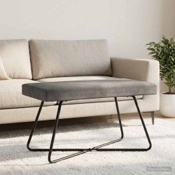 banc Uni Gris foncé 80 x 40 x 45 cm Velours 646703646703