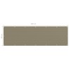 Écran de balcon Taupe 90x300 cm PEHD 646705646705