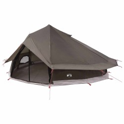 Tente Tipi Marron Gris 800 x 800 x 430 cm Polyester et Acier 646717646717